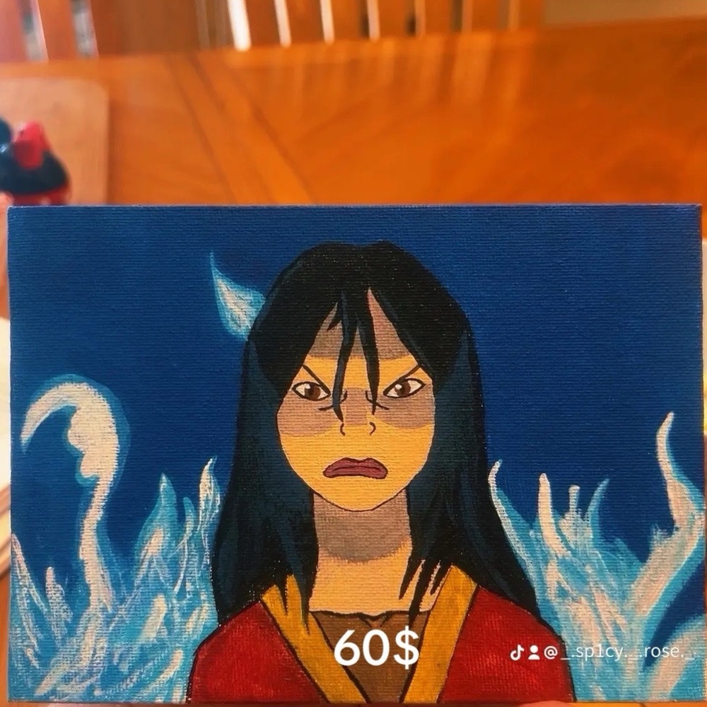 Azula (Avatar last Airbender) painting by me!